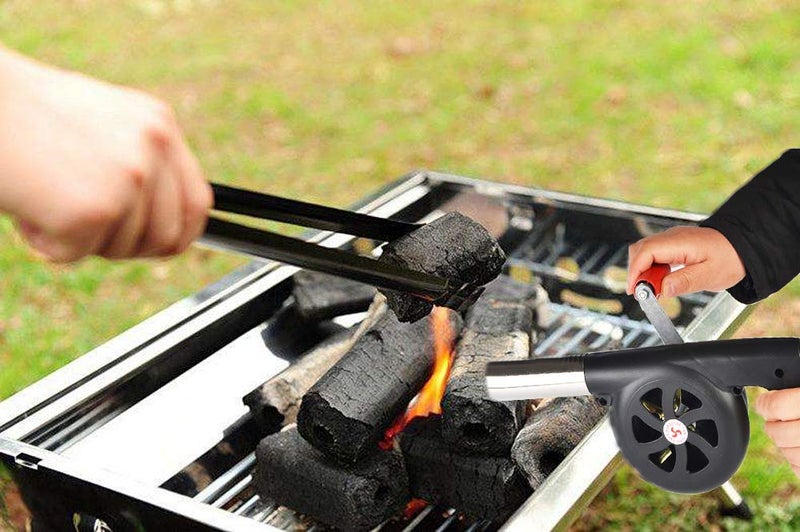 Sunglow Outdoor Cooking BBQ Fan Air Blowerï¼ŒHand Crank Blowersï¼Œ Barbecue Fire Bellows for Picnic Camping Stove Accessories - Image 3